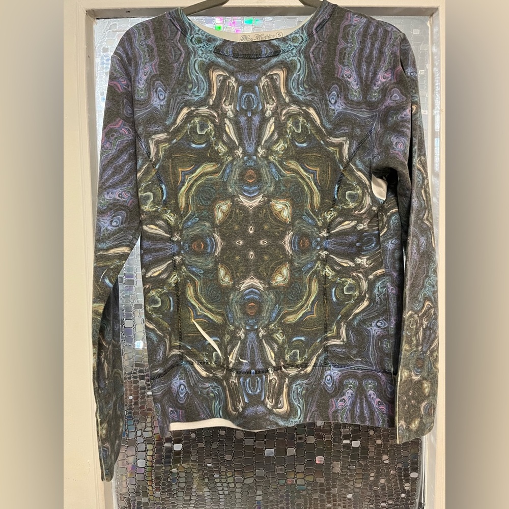 Time Machine Psychedelic Crew Neck Sweatshirt